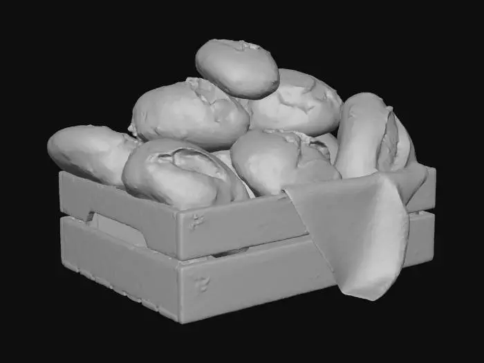 3D model for Crate of Fresh Bread
