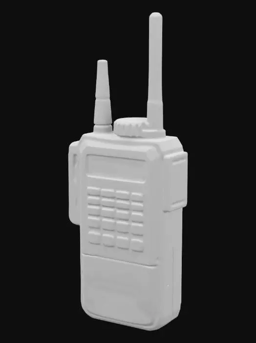 3D model for walkie-talkie radio, 4K, hyper realistic, 