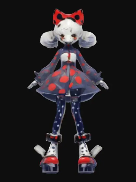 3D model for Polka Dot Doll, #game figure#