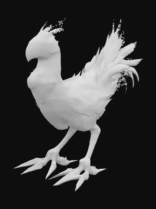 3D model for Chocobo Illustration