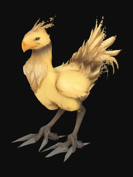 3D model for Chocobo Illustration