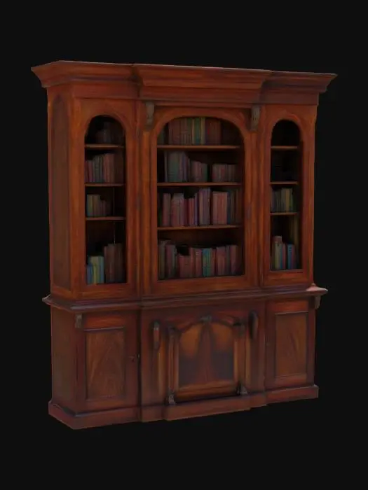 3D model for Victorian Mahogany Bookcase
