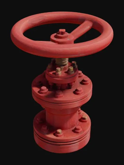 3D model for Red Valve Structure