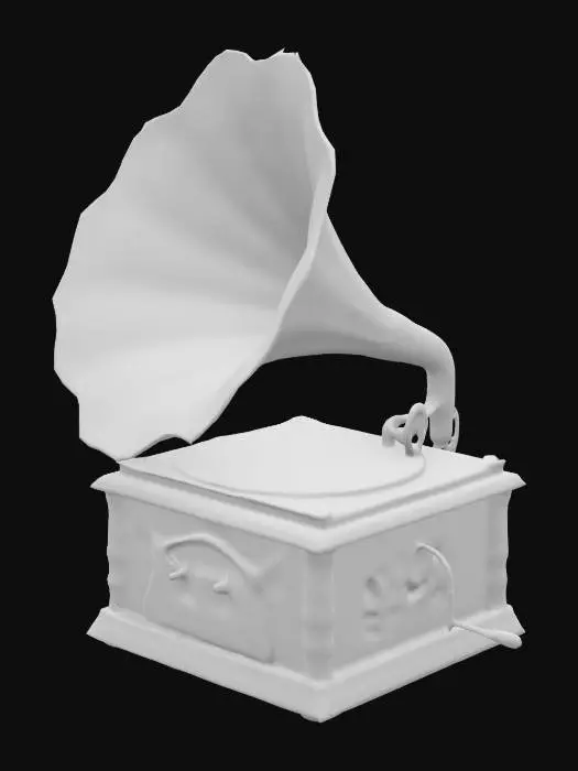 3D model for Vintage Gramophone