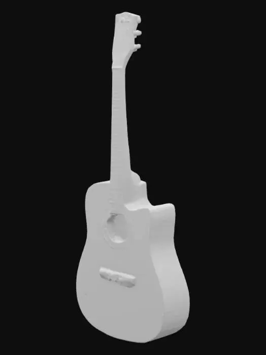 3D model for Blue Acoustic Guitar