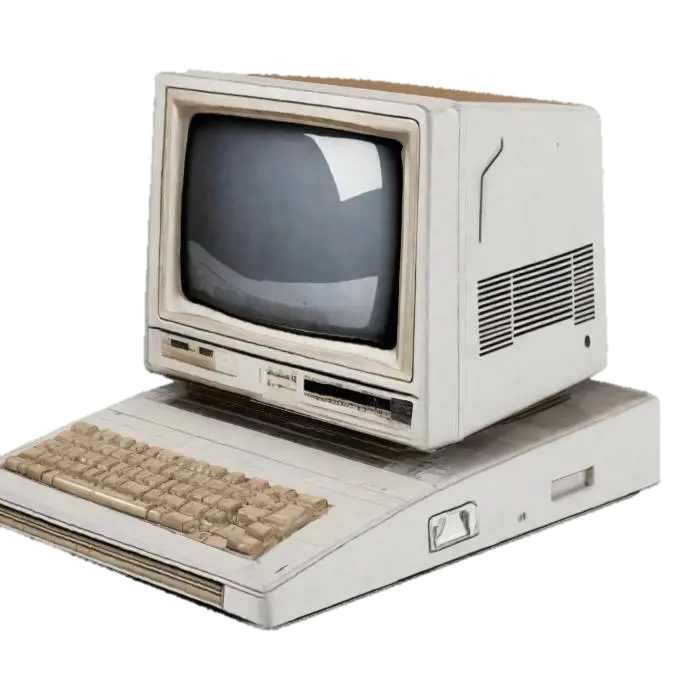 Vintage Computer Classic 3D model, vytvořený pomocí AI