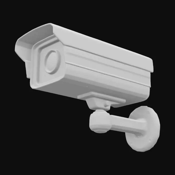 3D model for mounted security camera, 4K, hyper realistic