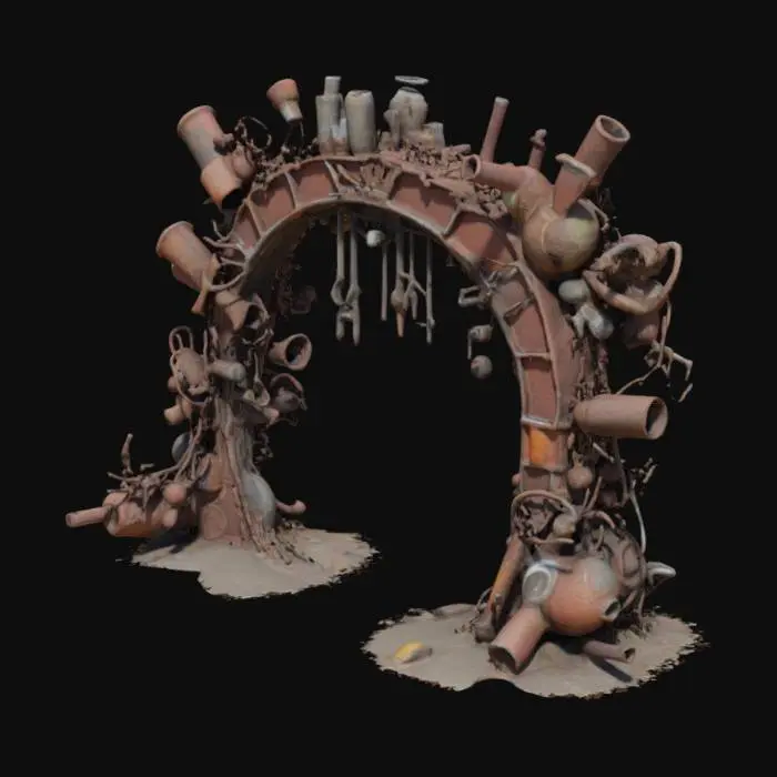 3D model for #arch#, junkyard arch


