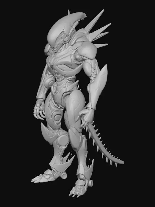 3D model for xenomorph mecha ready to go to war