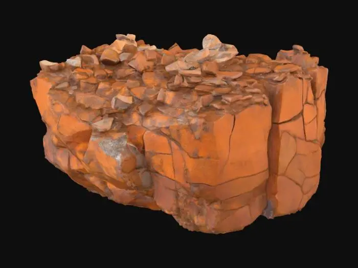 3D model for Sunlit Canyon Rocks#1