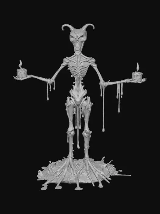 3D model for #Halloween2025#, Candle Offering.