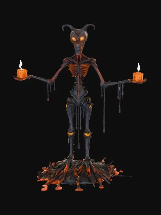 3D model for #Halloween2025#, Candle Offering.