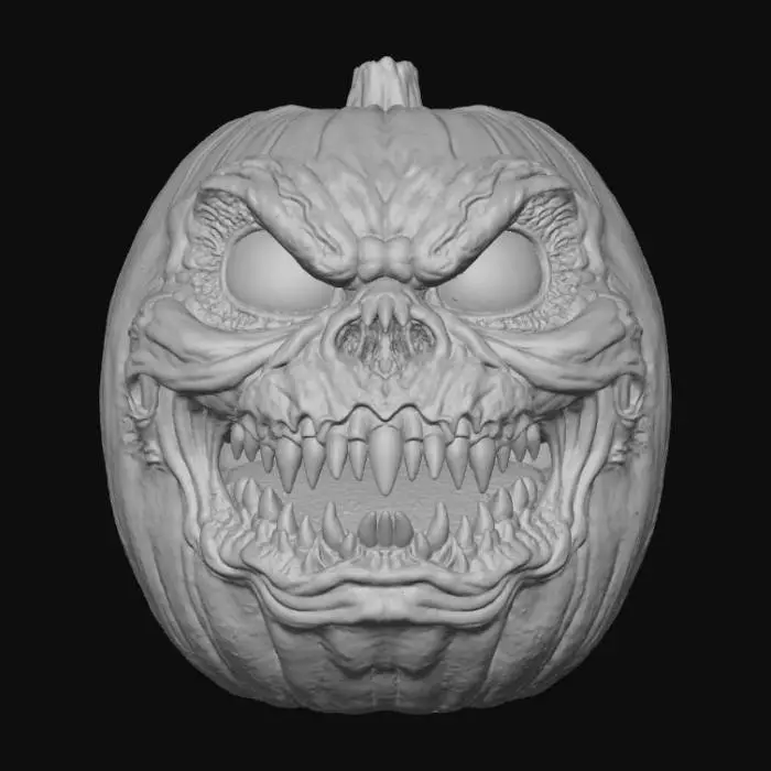 3D model for Fierce Pumpkin Face, #Halloween2025#