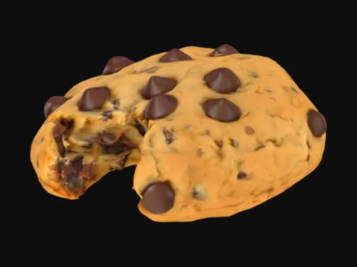 3D model for I want to create a chocolate chip cookie cookie similar to Maryland's "double choc" cookie I want the cookie to have a mouth watering texture like the real one which would make you imagine the smell taste and how good it would be to have one