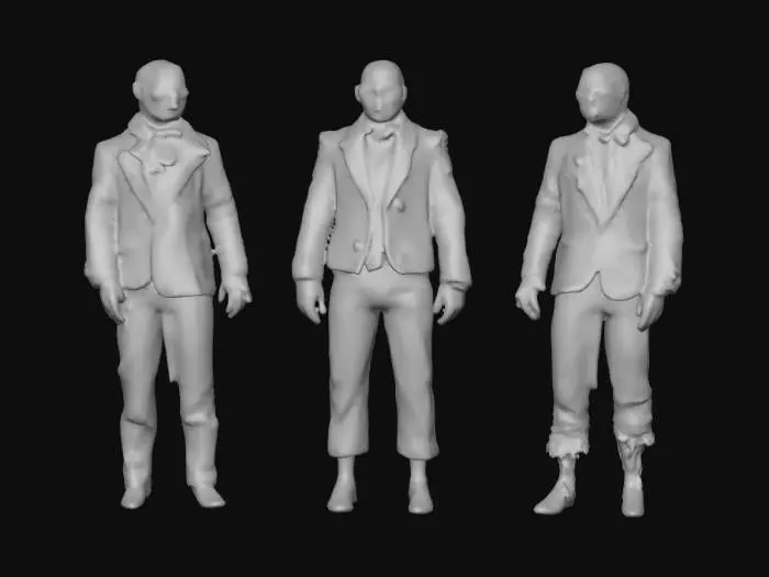 3D model for #Halloween2025#, Abandoned carnival performers. Ultra detailed. Realistic features. Ultra high quality realistic textures.