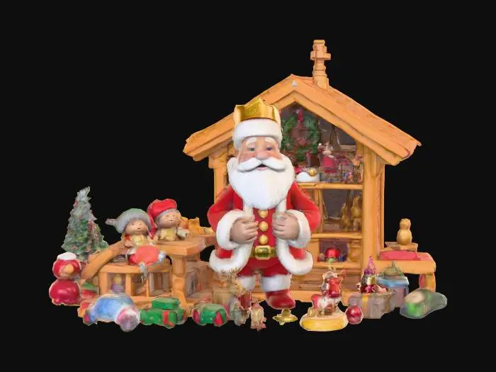 3D model for #Christmas2025#, The first toymaker to the king. Realistic. High quality realistic textures. Solid infill.