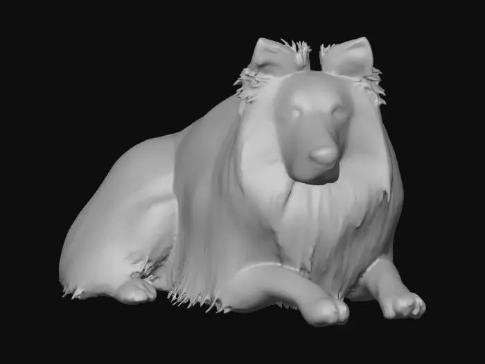 3D model for Ultra realistic ultra detail dog in the collie family breed. Ultra high quality realistic textures. Solid infill.