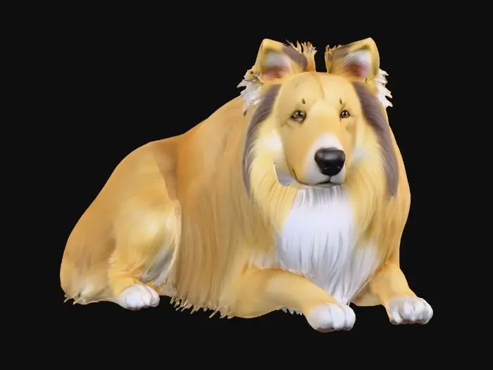 3D model for Ultra realistic ultra detail dog in the collie family breed. Ultra high quality realistic textures. Solid infill.