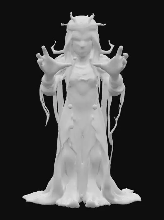 3D model for A highly realistic magical being inspired by Magic games. High details in face, hands, feet. Should have five fingers on each hand and five toes on each foot. There should be a magical element about them. Ultra high realistic textures. 