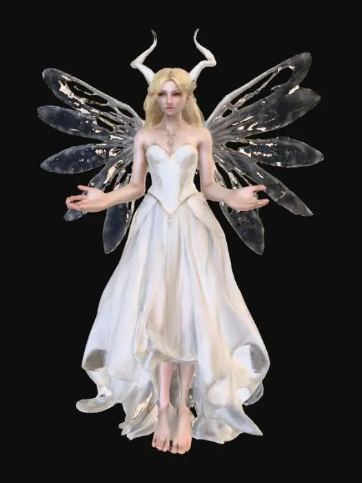 3D model for A highly realistic magical being inspired by Magic games. High details in face, hands, feet. Should have five fingers on each hand and five toes on each foot. There should be a magical element about them. Ultra high realistic textures. 