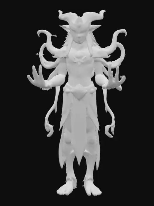 3D model for A highly realistic magical being inspired by Magic games. High details in face, hands, feet. Should have five fingers on each hand and five toes on each foot. There should be a magical element about them. Ultra high realistic textures. 