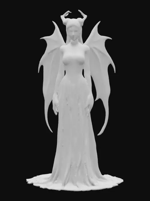 3D model for Ultra realistic beautiful otherworldly haunted figure.  Clothing in rich hues with some shimmer to them. Ultra realistic textures on clothing. 
