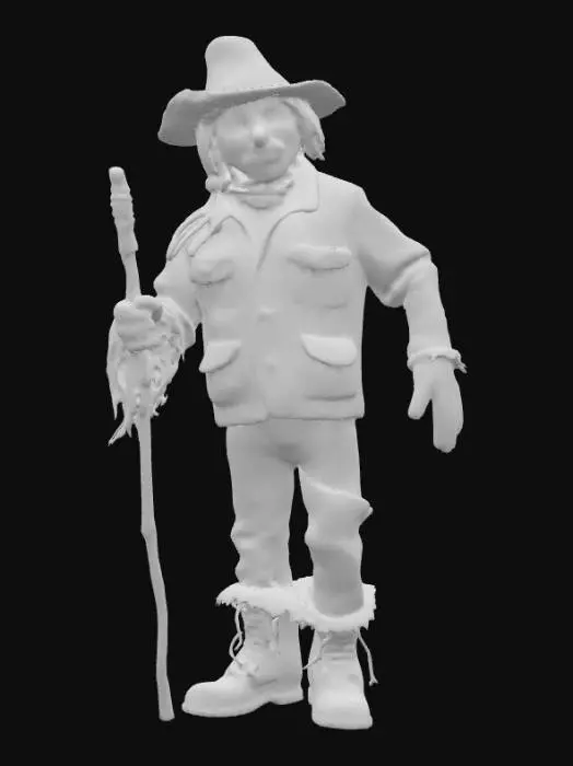 3D model for Ultra realistic human scarecrow character. Clothing should be patched. Ultra high realistic textures on clothing. 
