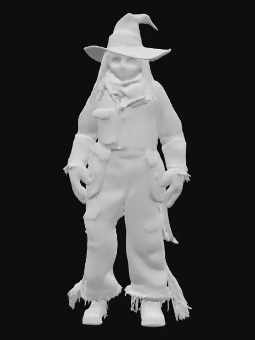 3D model for Ultra realistic human scarecrow character. Clothing should be patched. Ultra high realistic textures on clothing. 