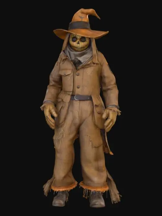 3D model for Ultra realistic human scarecrow character. Clothing should be patched. Ultra high realistic textures on clothing. 