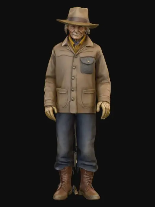 3D model for Ultra realistic human scarecrow character. Clothing should be patched. Ultra high realistic textures on clothing. 