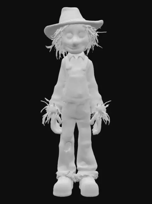 3D model for Ultra realistic human scarecrow character. Clothing should be patched. Ultra high realistic textures on clothing. 