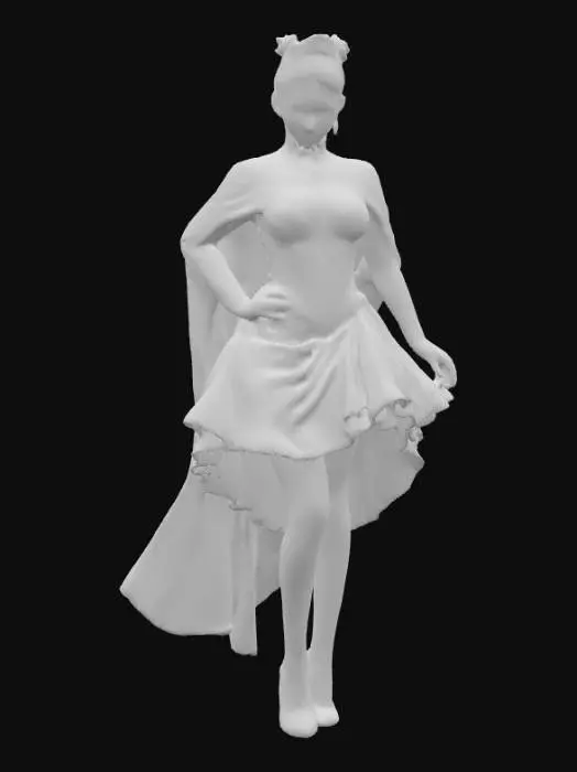 3D model for Ultra realistic circus side show character. Should have high details. Should wear clothes in rich color hues. Some sparkle in the clothing. Ultra high realistic textures on clothing. 