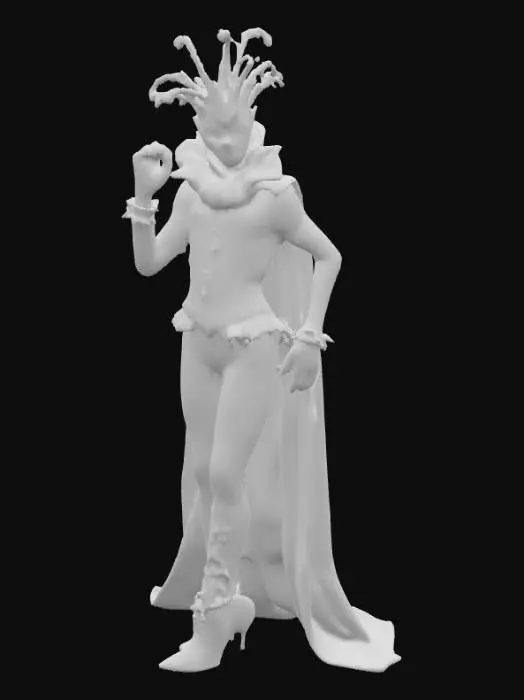 3D model for Ultra realistic circus freak show character. Should have high details. Should wear clothes in rich color hues. Some sparkle in the clothing. Ultra high realistic textures on clothing.