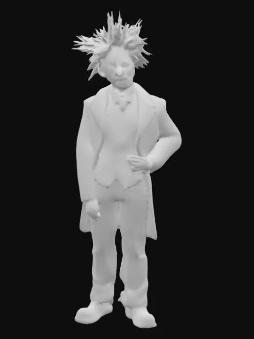 3D model for Ultra realistic circus freak show character. Should have high details. Should wear clothes in rich color hues. Some sparkle in the clothing. Ultra high realistic textures on clothing.