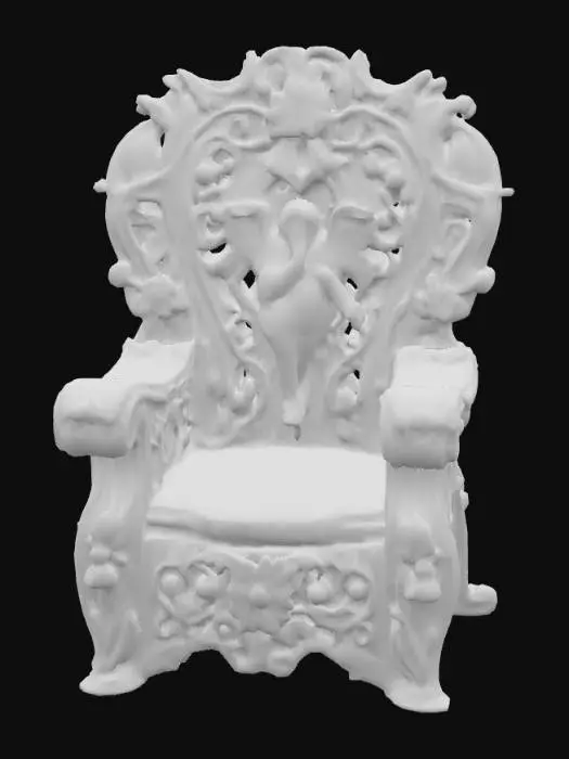 3D model for #PBR#, High quality realistic elf fantasy furniture made of wood. Should have flowers entwined. High detail. Solid infill. High quality realistic textures. 