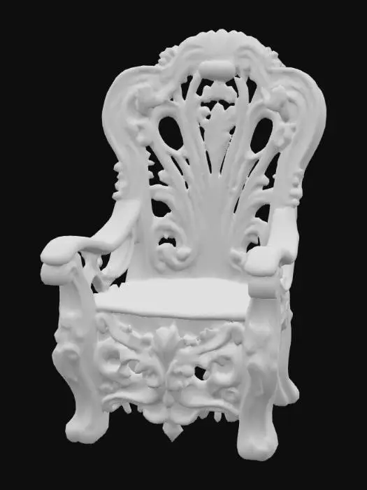 3D model for #PBR#, High quality realistic elf fantasy furniture made of wood. Should have flowers entwined. High detail. Solid infill. High quality realistic textures. 