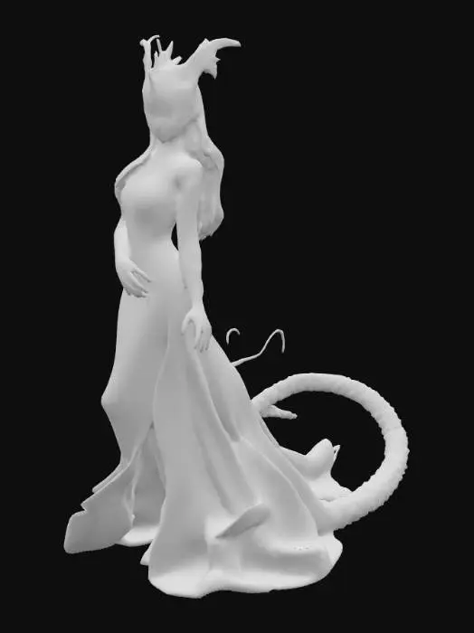 3D model for Ultra realistic Lamia. Highly detailed face and hands. Body parts should have a type of clothing. Shiny ultra realistic scales. Ultra high quality textures. 