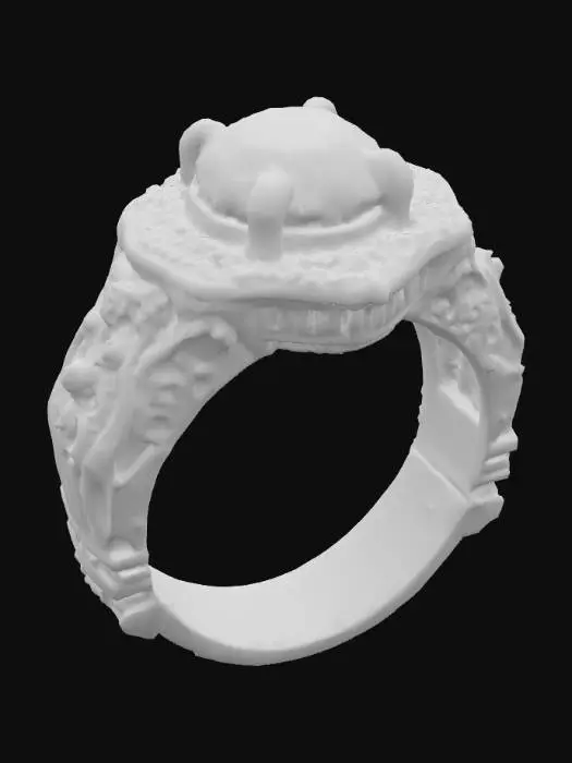 3D model for Highly realistic highly detailed vintage ring. 4k ultra realistic textures