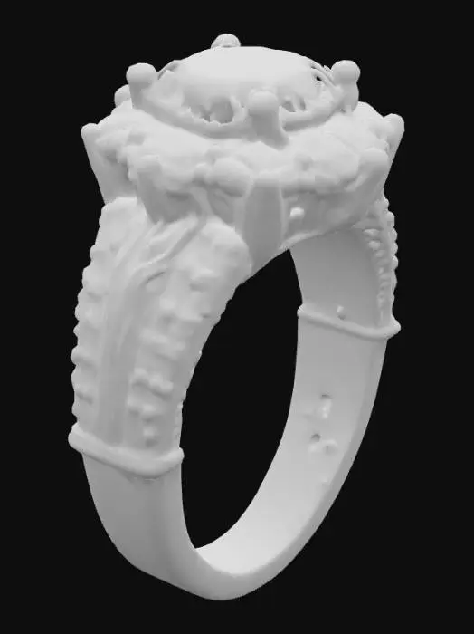 3D model for Highly realistic highly detailed vintage ring. 4k ultra realistic textures