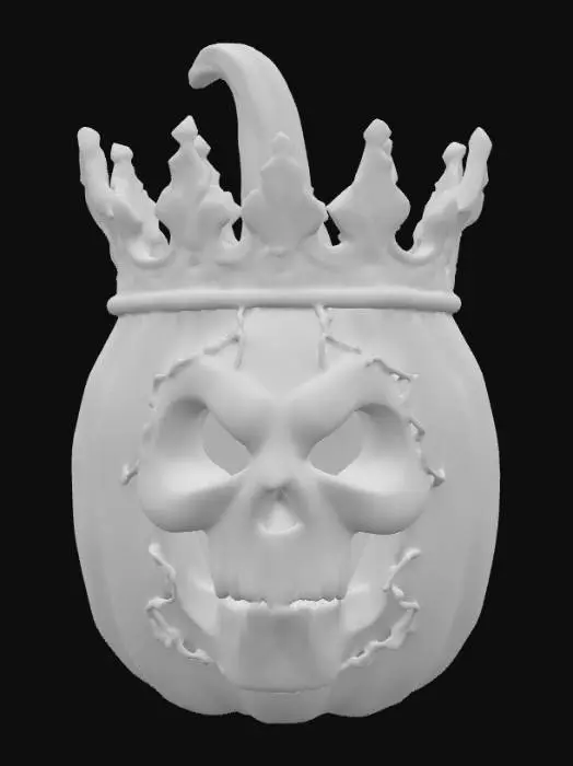 3D model for A highly realistic Halloween pumpkin king. Ultra high quality realistic textures. Solid infill.