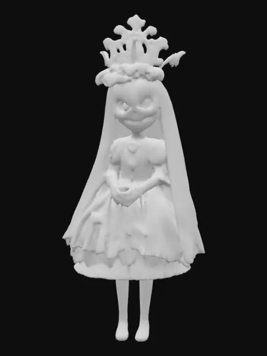 3D model for A highly realistic Halloween pumpkin queen. Full body. Ultra high quality realistic textures. Solid infill.