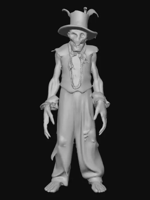 3D model for #Halloween2025#, A grotesque carnival side show attraction. Ultra detailed. Realistic features. Ultra high quality Realistic textures.