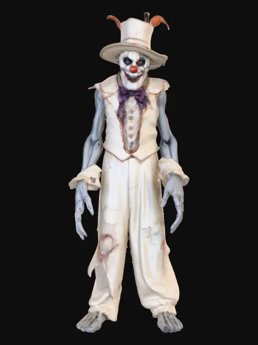 3D model for #Halloween2025#, A grotesque carnival side show attraction. Ultra detailed. Realistic features. Ultra high quality Realistic textures.