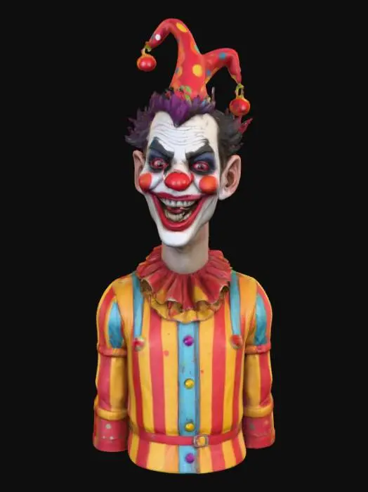 3D model for #Halloween2025#, Creepy carnival acrobat. Ultra detailed. Realistic features. Ultra high quality realistic textures.