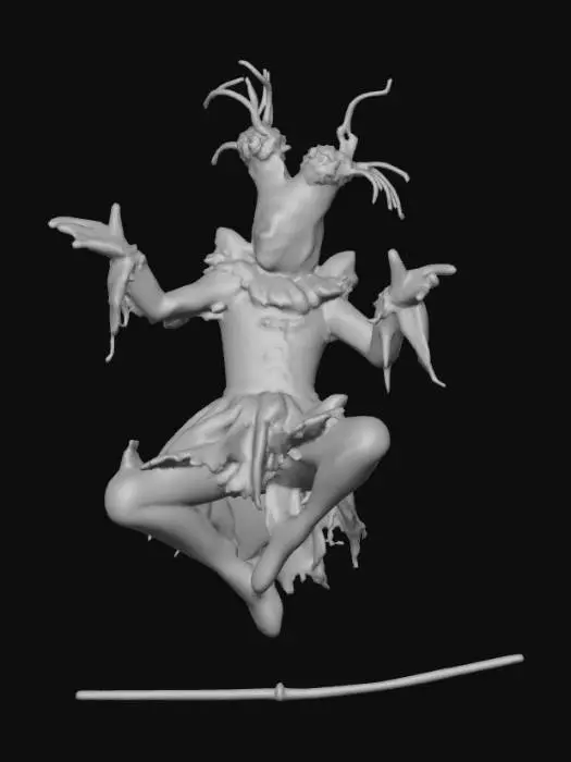 3D model for #Halloween2025#, Creepy carnival acrobat. Ultra detailed. Realistic features. Ultra high quality realistic textures.