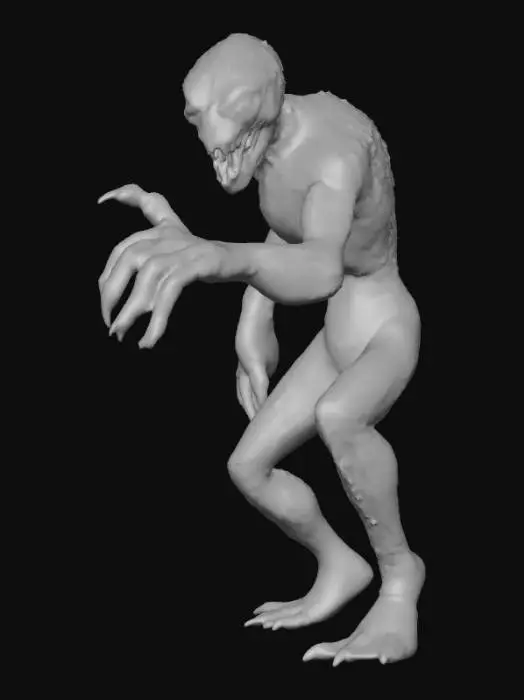 3D model for #Halloween2025#, Monster in the closet. Highly detailed. Ultra realistic textures. Solid infill.