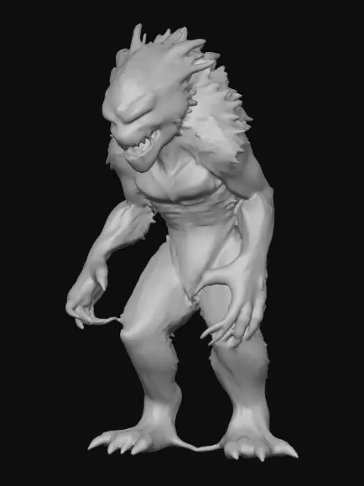 3D model for #Halloween2025#, Monster in the closet. Highly detailed. Ultra realistic textures. Solid infill.