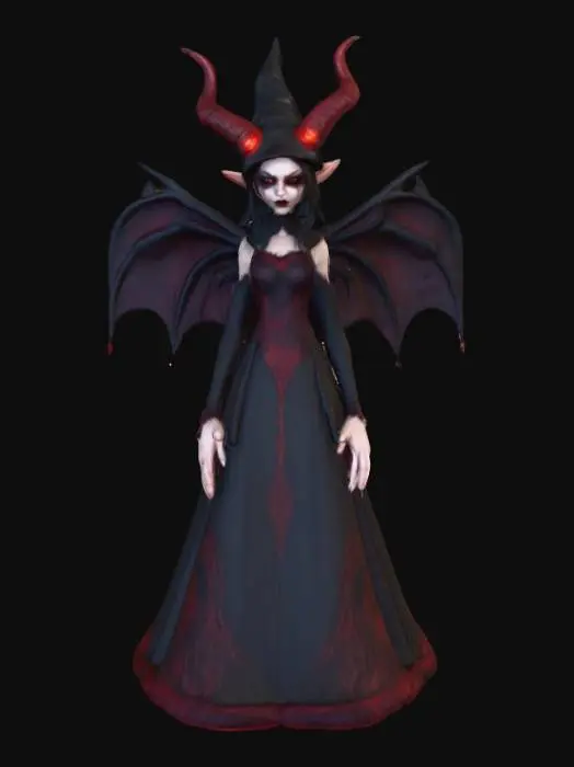 3D model for #Halloween2025#, An evil Halloween fae . Should be extremely detailed. Photo realistic. Ultra high quality realistic clothing textures.