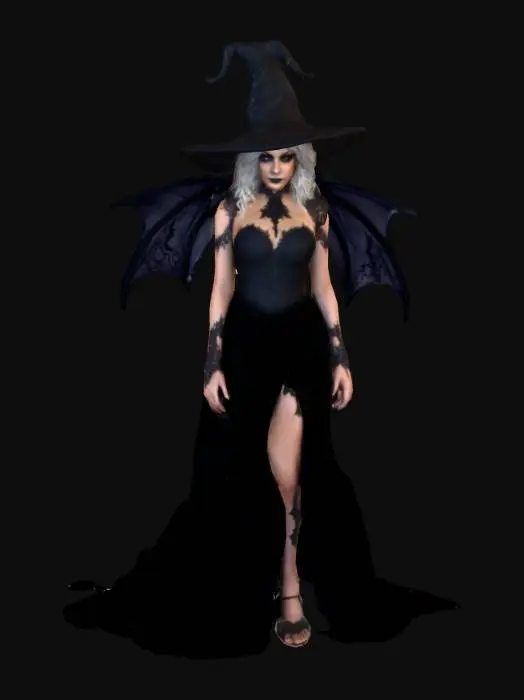 3D model for #Halloween2025#, An evil Halloween fae . Should be extremely detailed. Photo realistic. Ultra high quality realistic clothing textures.