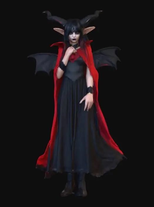3D model for #Halloween2025#, An evil Halloween fae . Should be extremely detailed. Photo realistic. Ultra high quality realistic clothing textures.